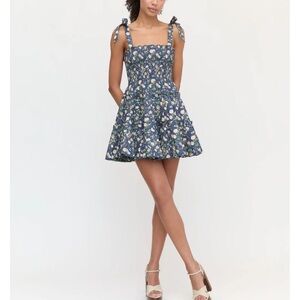 Hill House Blue and White A-Line Mini Dress